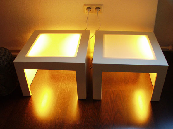 indirekte Beleuchtung und Tisch in Einem